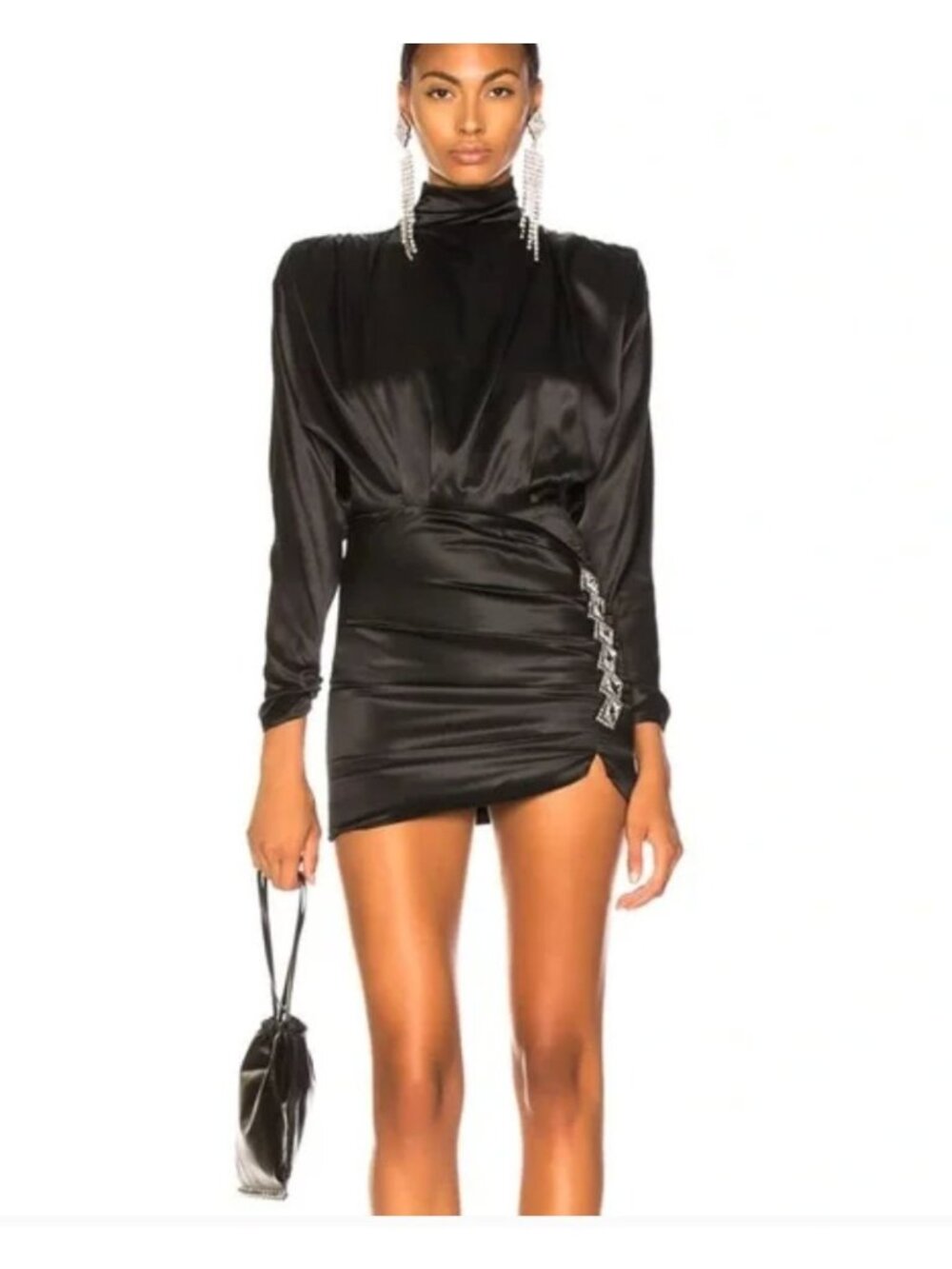 Alessandra Rich Silk Mini Dress Embellished Size 46 - Size 8